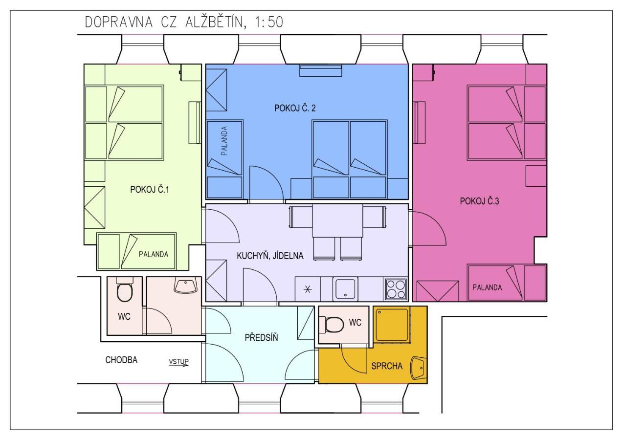 Aparthotel Dopravna Alzbetin Železná Ruda Esterno foto